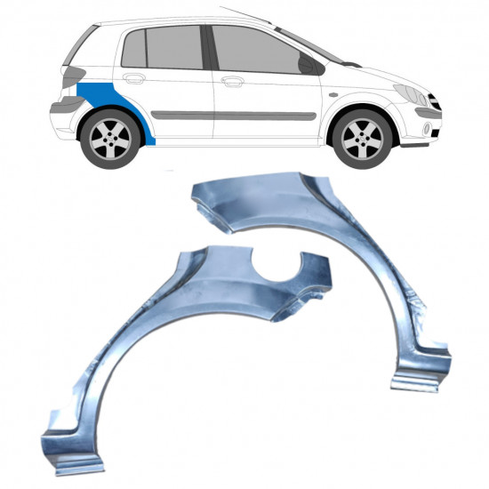 Reparaturni lim stražnjeg blatobrana za Hyundai Getz 2002-2010 / Lijevo+Desno / Set 10531