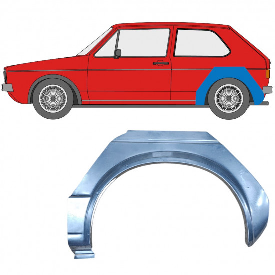 Reparaturni lim stražnjeg blatobrana za VW Golf 1 1974- / Lijevo 7104