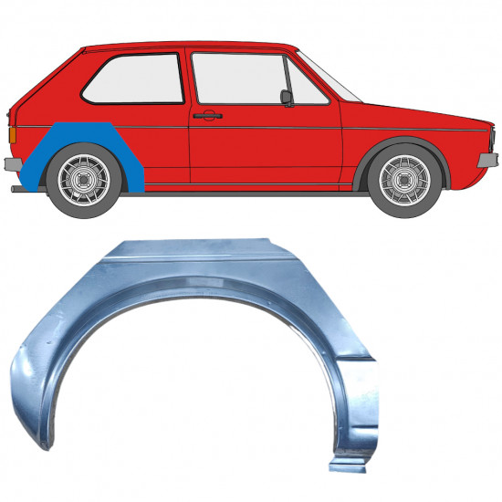 Reparaturni lim stražnjeg blatobrana za VW Golf 1 1974- / Desno 7103