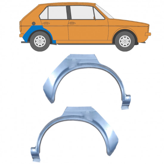 Reparaturni lim stražnjeg blatobrana za VW Golf 1 1974-  / Set 12505