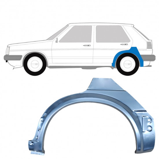 Reparaturni lim stražnjeg blatobrana za VW Golf 2 1982- / Lijevo 7247