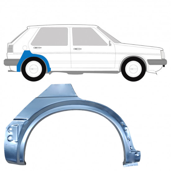 Reparaturni lim stražnjeg blatobrana za VW Golf 2 1982- / Desno 7248