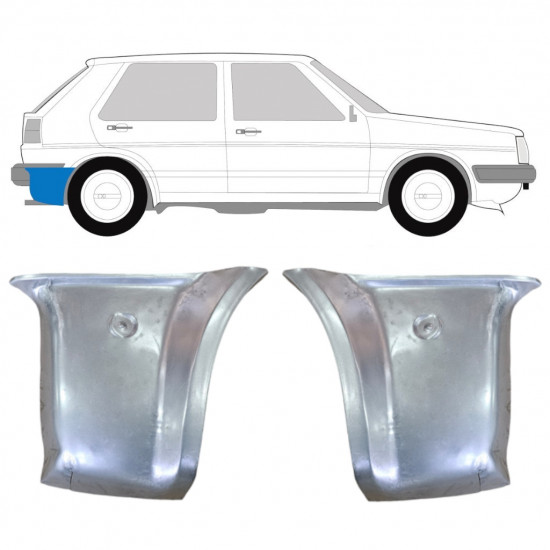 Reparaturni lim stražnjeg kuta za VW Golf 2 1982- / Set 12020