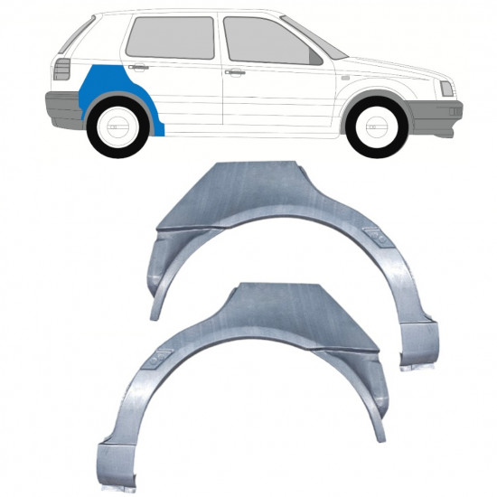 Reparaturni lim stražnjeg blatobrana za VW Golf 3 1991-  / Set 12009