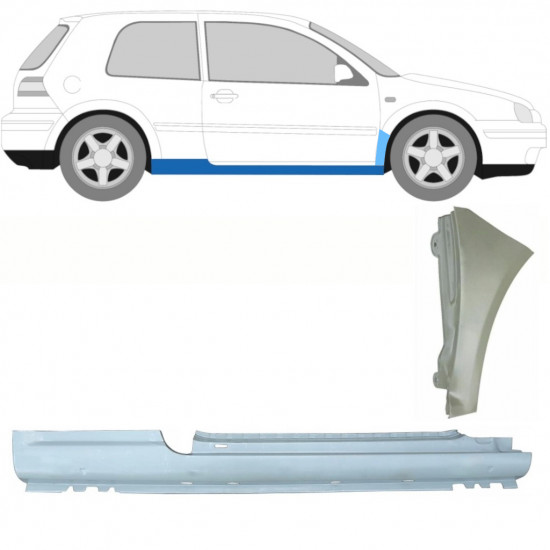 Lim praga + prednjeg blatobrana za VW Golf 4 1997- / Desno /  8731