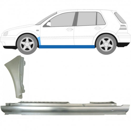 Lim praga + prednjeg blatobrana za VW Golf 4 1997- / Lijevo /  8728