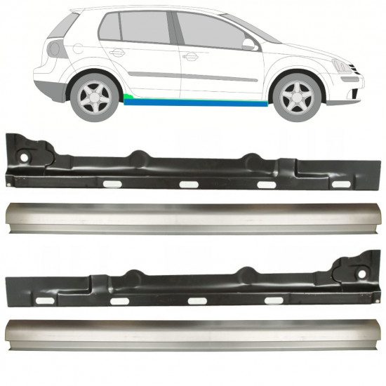 Unutarnji + vanjski lim praga za VW Golf 5 2003-2009 / Set 11710