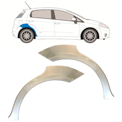 Reparaturni lim stražnjeg blatobrana za Fiat Grande Punto Evo 2005- / Lijevo+Desno / Set 14761