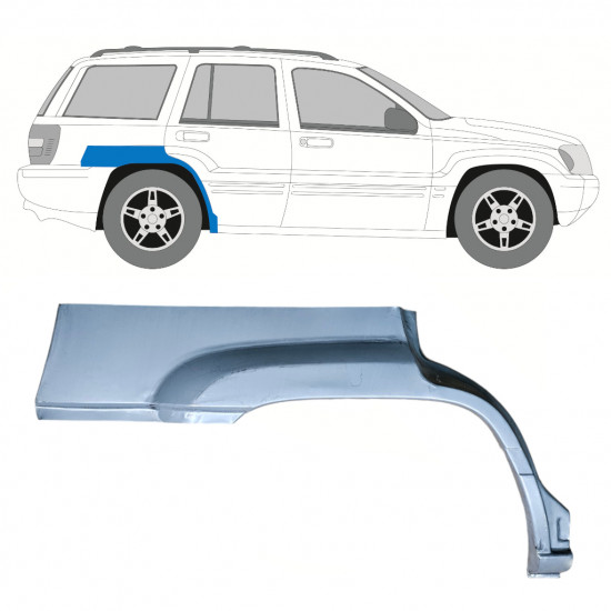 Reparaturni lim stražnjeg blatobrana za Jeep Grand Cherokee 1998-2005 / Desno 7667