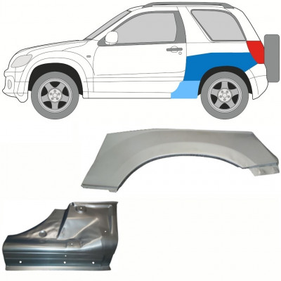 Lim praga + stražnjeg blatobrana za Suzuki Grand Vitara 2005-2012 / Lijevo / Set 10841