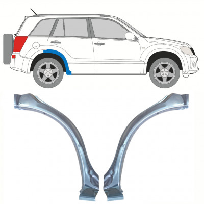 Prednji dio reparaturnog lima stražnjeg blatobrana za Suzuki Grand Vitara 2005-2012 / Lijevo+Desno / Set 10177