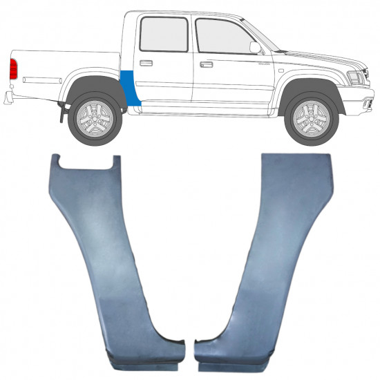 Reparaturni lim stražnjeg kuta za Toyota Hilux 2001-2005 / Lijevo+Desno / Set 10050