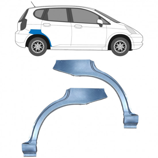 Reparaturni lim stražnjeg blatobrana za Honda Jazz Gd 2002-2008 / Lijevo+Desno / Set 9195