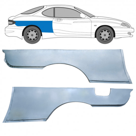 Reparaturni lim stražnjeg blatobrana za Hyundai Rd 1996-2002 / Lijevo+Desno / COUPE / Set 6307