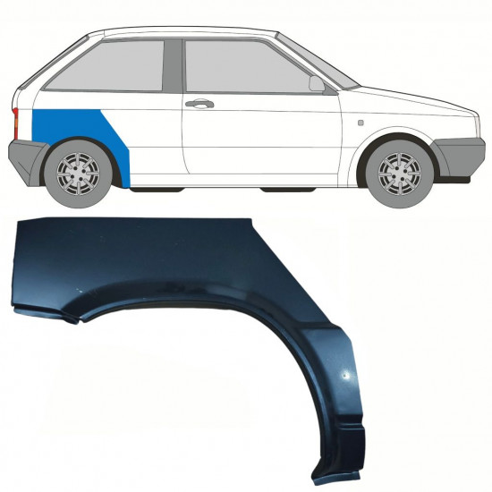 Reparaturni lim stražnjeg blatobrana za Seat Ibiza 1984-1993 / Desno 10736