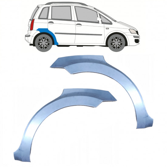 Reparaturni lim stražnjeg blatobrana za Fiat Idea 2004-2011 / Lijevo+Desno / Set 9551