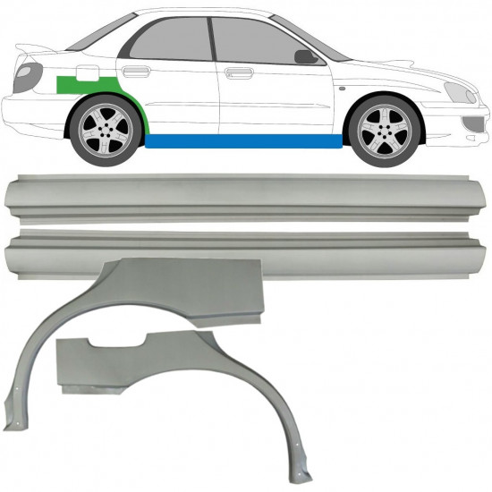 Lim praga + stražnjeg blatobrana za Subaru Impreza GD 2000-2007 / Lijevo+Desno / Set 10666