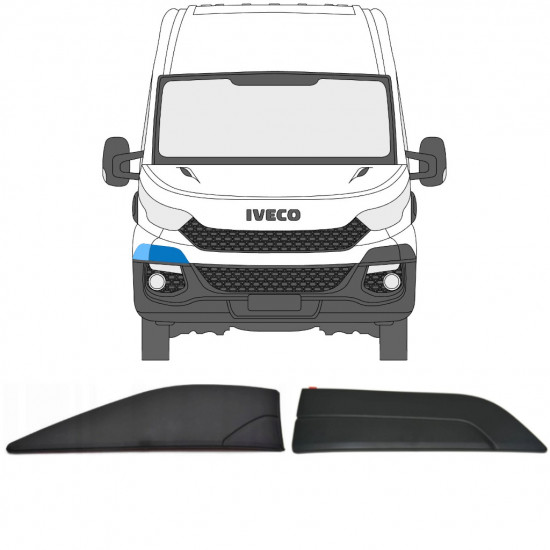 Letvica branika + prednjeg blatobrana za Iveco Daily 2014-2019 / Desno / Set 11844