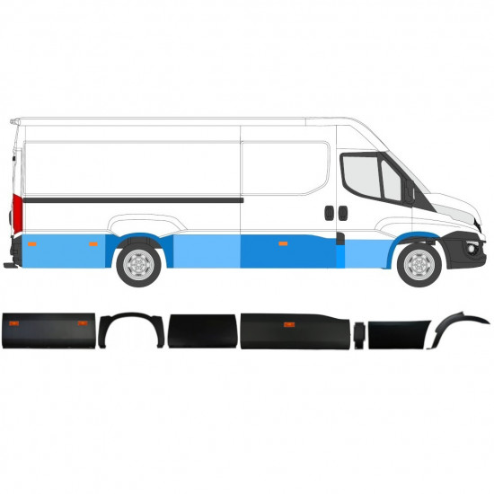 Bočna letvica sa svjetlom za Iveco Daily 2014-2019  / LWB / Desno / Set 11983