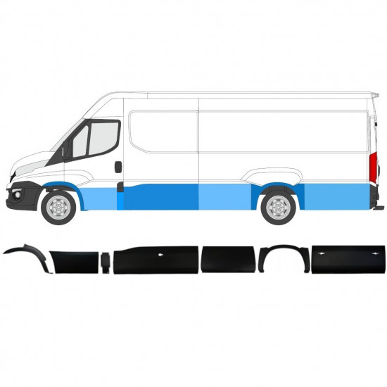 Bočna letvica za Iveco Daily 2014-2019  / LWB / Lijevo / Set 11982