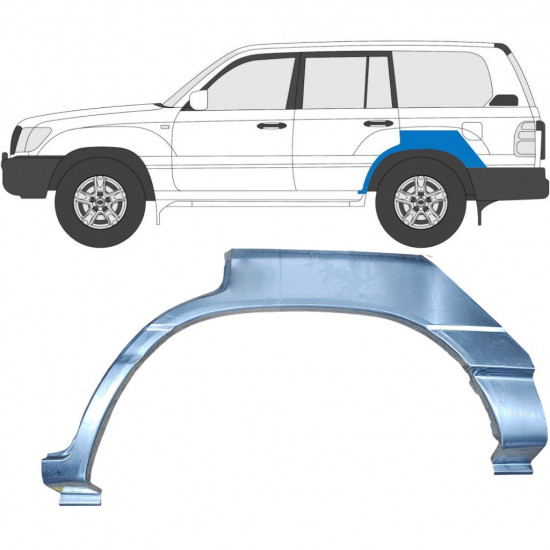 Reparaturni lim stražnjeg blatobrana za Toyota Land Cruiser 1998-2007 / Lijevo 7055