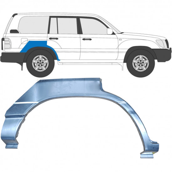 Reparaturni lim stražnjeg blatobrana za Toyota Land Cruiser 1998-2007 / Desno 7054