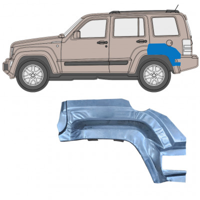 Stražnji dio reparaturnog lima stražnjeg blatobrana za Jeep Liberty 2008-2013 / Lijevo 7941