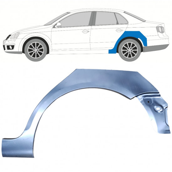 Reparaturni lim stražnjeg blatobrana za Volkswagen Jetta 2005-2010 / Lijevo 11556