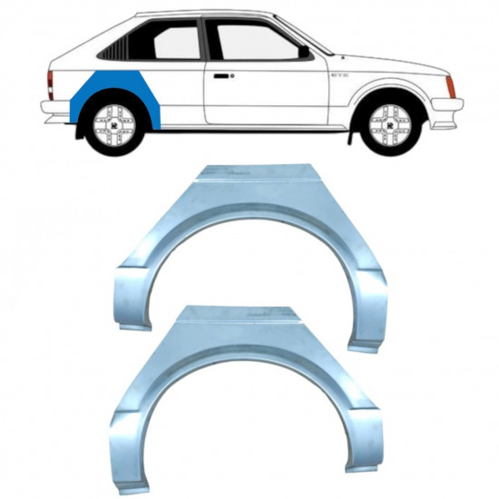 Reparaturni lim stražnjeg blatobrana za Opel Kadett D 1979-1984 / Lijevo+Desno / Set 10638