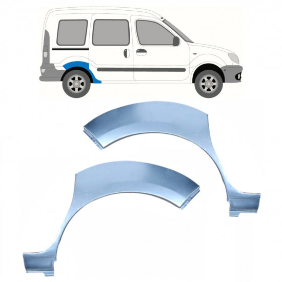 Reparaturni lim stražnjeg blatobrana za Renault Kangoo 1997-2008 / Lijevo+Desno / Set 9656