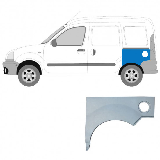 Reparaturni lim stražnjeg blatobrana za Renault Kangoo 1997-2008 / Lijevo 9127