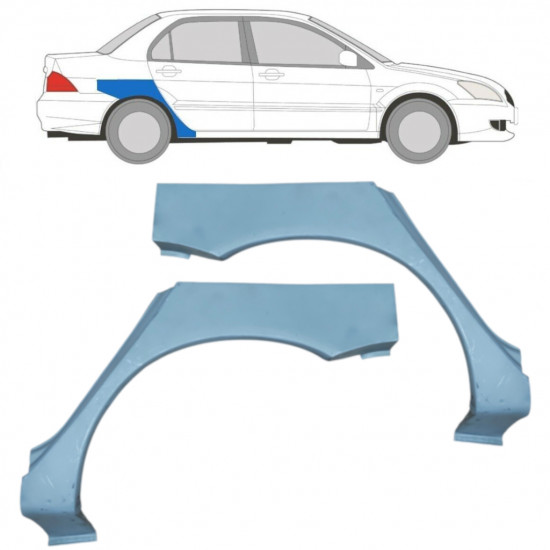 Reparaturni lim stražnjeg blatobrana za Mitsubishi Lancer 2003-2008 / Lijevo+Desno / Set 9210