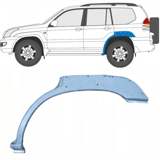 Reparaturni lim stražnjeg blatobrana s otvorom za Toyota Land Cruiser 2003-2010 / Lijevo 10213