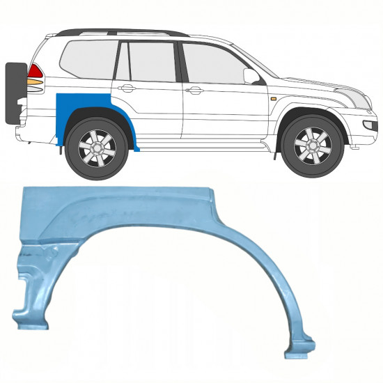 Reparaturni lim stražnjeg blatobrana za Toyota Land Cruiser 2003-2010 / Desno 8762