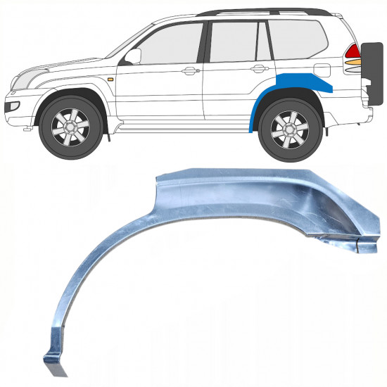 Reparaturni lim stražnjeg blatobrana za Toyota Land Cruiser 2003-2010 / Lijevo 7935