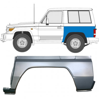 Reparaturni lim stražnjeg blatobrana za Toyota Land Cruiser 1984-1993 / Lijevo 7057