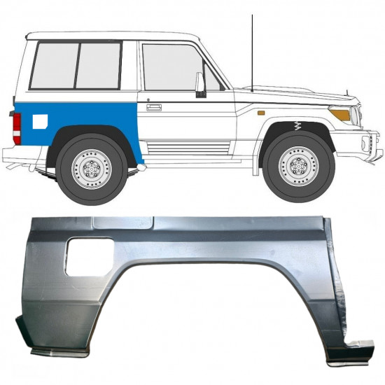 Reparaturni lim stražnjeg blatobrana za Toyota Land Cruiser 1984-1993 / Desno 7056