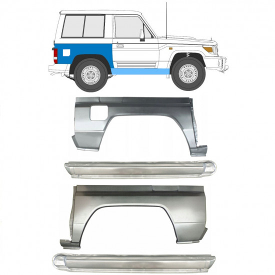 Lim praga + stražnjeg blatobrana za Toyota Land Cruiser 1984-1993 / Set 11480