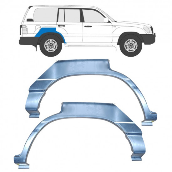 Reparaturni lim stražnjeg blatobrana za Toyota Land Cruiser 1998-2007 / Lijevo+Desno / Set 9596