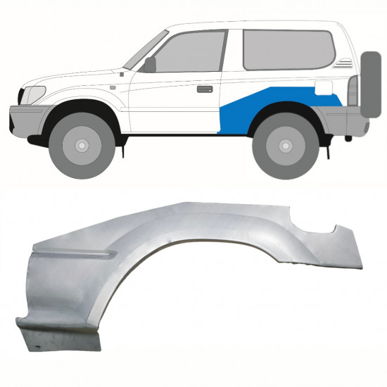 Reparaturni lim stražnjeg blatobrana za Toyota Land Cruiser 1996-2002 / Lijevo 10122