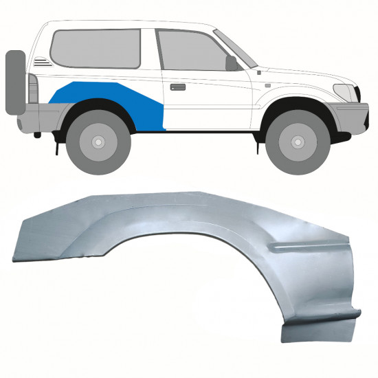 Reparaturni lim stražnjeg blatobrana za Toyota Land Cruiser 1996-2002 / Desno 10121