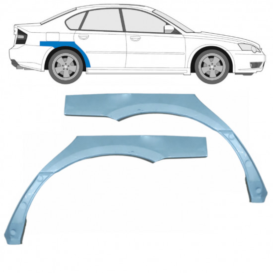 Reparaturni lim stražnjeg blatobrana za Subaru Legacy 2003-2009 / Lijevo+Desno / Set 9581