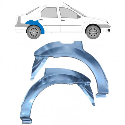 Reparaturni lim stražnjeg blatobrana za Dacia Logan 2004-2009 / Lijevo+Desno / Set 9632