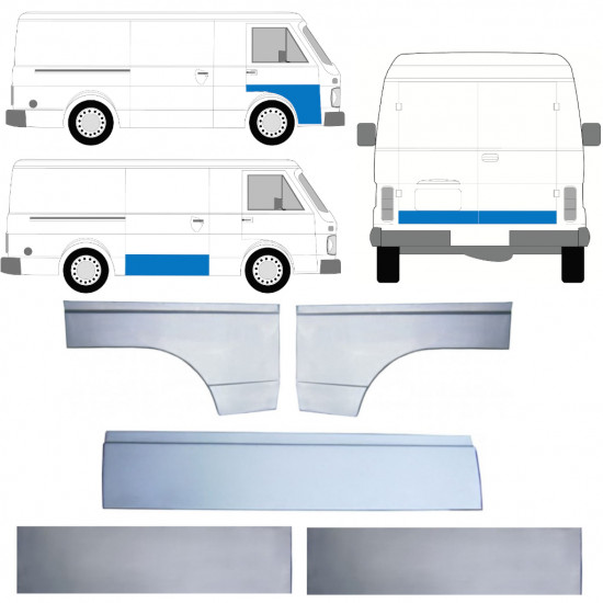 Reparaturni lim vrata za Volkswagen LT 28 1975-1996 / Set 12631