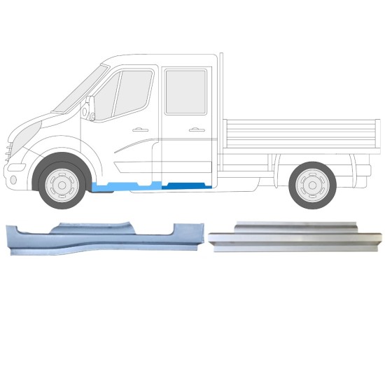 Set reparaturnih dijelova za Renault Master 2010- / Lijevo / Dvostruka kabina / 14912