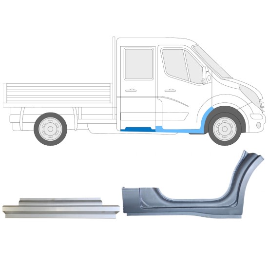 Set reparaturnih dijelova za Renault Master 2010- / Desno / Dvostruka kabina / 14913