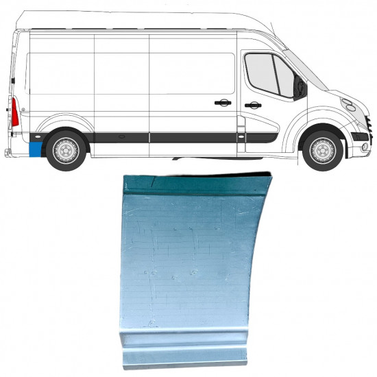 Donji dio reparaturnog lima stražnjeg blatobrana iza kotača za Renault Master 2010- / Desno 12850