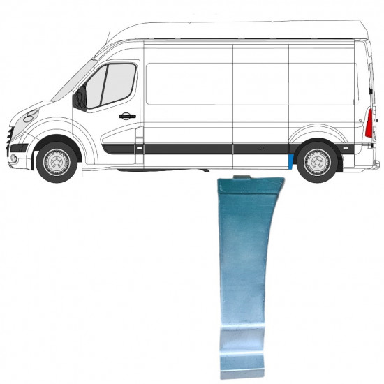 Prednji dio reparaturnog lima stražnjeg blatobrana za Renault Master 2010- / Lijevo 12847