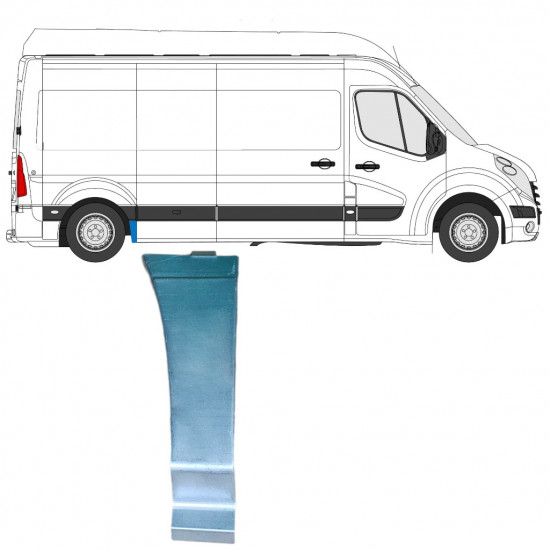 Prednji dio reparaturnog lima stražnjeg blatobrana za Renault Master 2010- / Desno 12846
