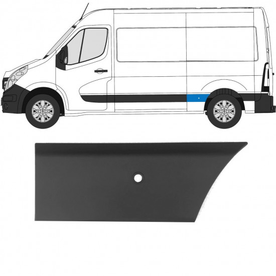 Bočna letvica s PDC-om za Renault Master 2010- / L2 / Lijevo 10925